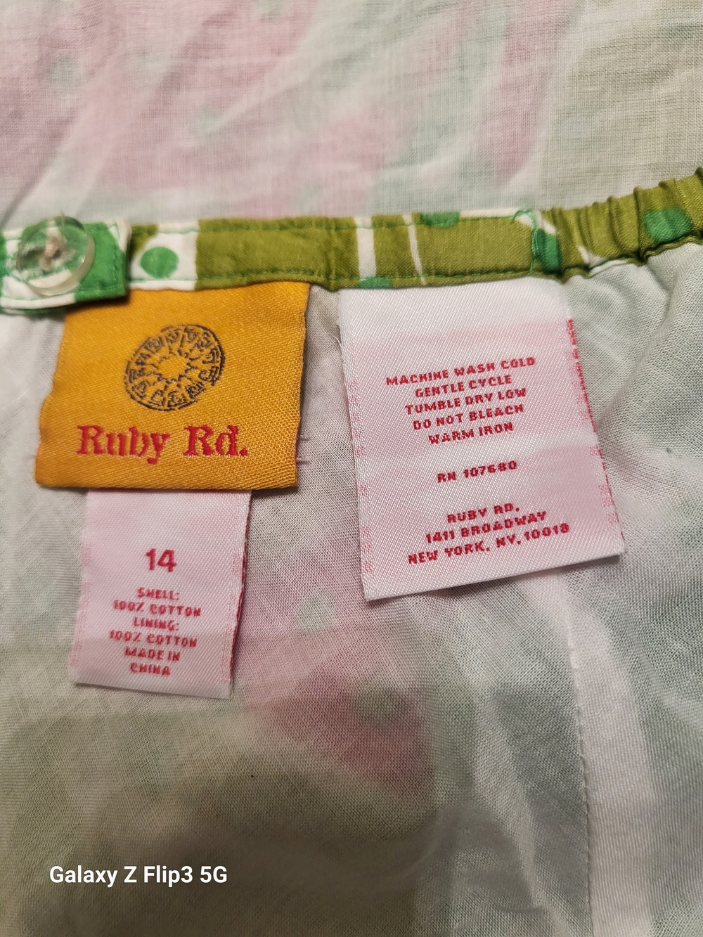 Vintage Designer Collection Tropical Floral Skirt - Bright Pink & Green Skirt - Picture 12 of 12